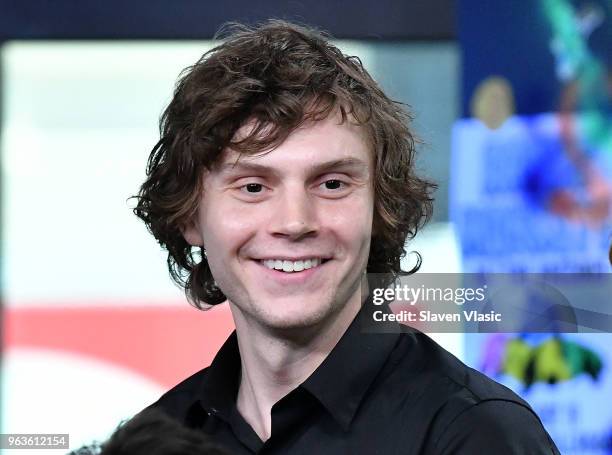 Actor Evan Peters attends the Build Series to discuss the new film "American Animals" at Build Studio on May 29, 2018 in New York City.