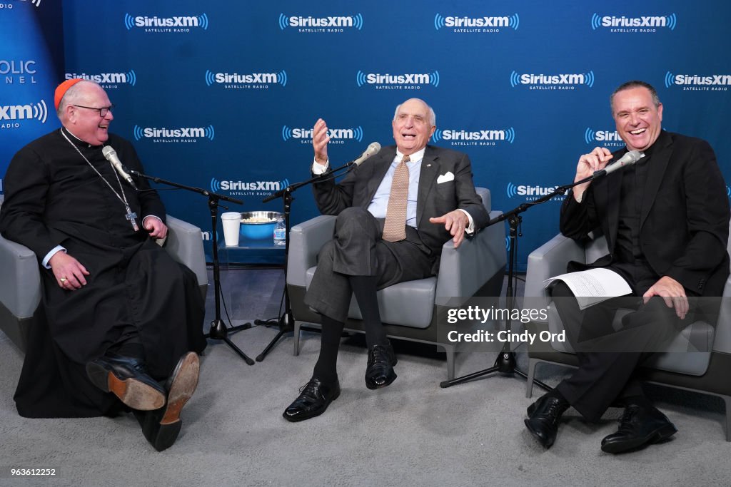 Cardinal Timothy Dolan Broadcasts His Weekly Show, "Conversation With Cardinal Dolan," Live From The Studios Of SiriusXM On Tuesday, May 29, 2018 In New York City