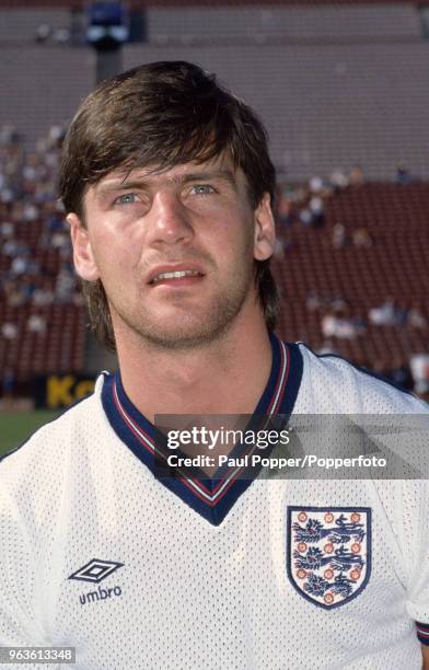 Paul Bracewell of England lines up before an International Friendly match between the USA and England at the Memorial Coliseum on June 16, 1985 in...