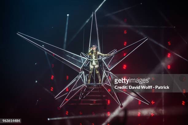 Katy Perry performs at AccorHotels Arena on May 29, 2018 in Paris, France.