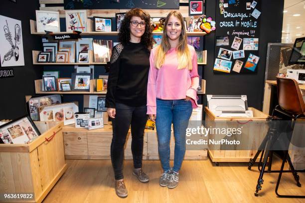 Performance of two Spanish painters where they show how they did their work during the presentation of the 'Loving Pablo' DVD at El Corte Ingles de...