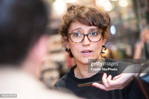 Performance of two Spanish painters where they show how they did their work during the presentation of the 'Loving Pablo' DVD at El Corte Ingles de...