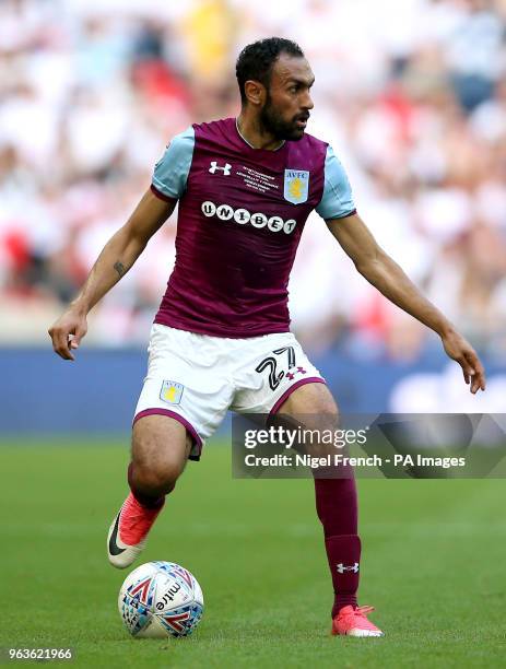 Aston Villa's Ahmed Elmohamady during the Sky Bet Championship Final at Wembley Stadium, London.