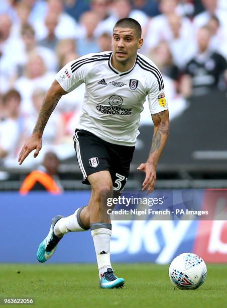 Fulham's Aleksandar Mitrovic during the Sky Bet Championship Final at Wembley Stadium, London.