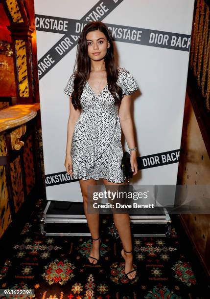 Emily Canham attends the Dior Backstage Launch Party at Loulou's on May 29, 2018 in London, England.