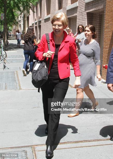 Senator Elizabeth Warren is seen on May 29, 2018 in New York City.