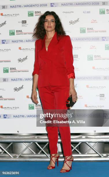 Luisa Ranieri attends a photocall ahead of the Nastri D'Argento nominees presentation at Maxxi Museum on May 29, 2018 in Rome, Italy.