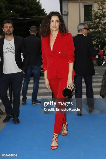 Luisa Ranieri attends a photocall ahead of the Nastri D'Argento nominees presentation at Maxxi Museum on May 29, 2018 in Rome, Italy.