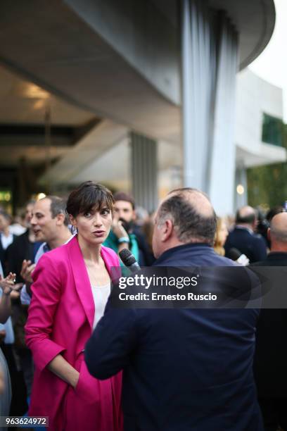 Anna Foglietta attends a photocall ahead of the Nastri D'Argento nominees presentation at Maxxi Museum on May 29, 2018 in Rome, Italy.