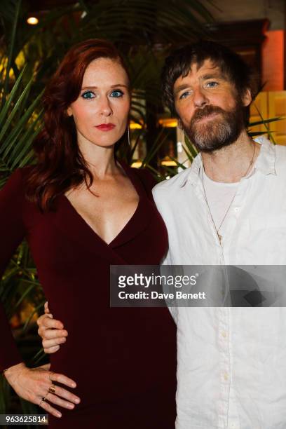 Audrey Fleurot and Paul Anderson attend the press night after party for "Tartuffe " at Savini at Criterion on May 29, 2018 in London, England.