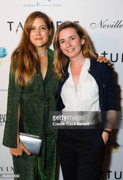 Charity Wakefield and Guest attend the press night after party for "Tartuffe " at Savini at Criterion on May 29, 2018 in London, England.