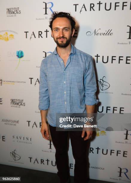 George Blagden attends the press night after party for "Tartuffe " at Savini at Criterion on May 29, 2018 in London, England.