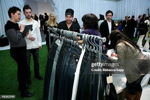 Singer Betty Bonifassi and record producer Jean-Philippe Goncalves attend GRAMMY Style Studio Day 3 at Smashbox West Hollywood on January 29, 2010 in...
