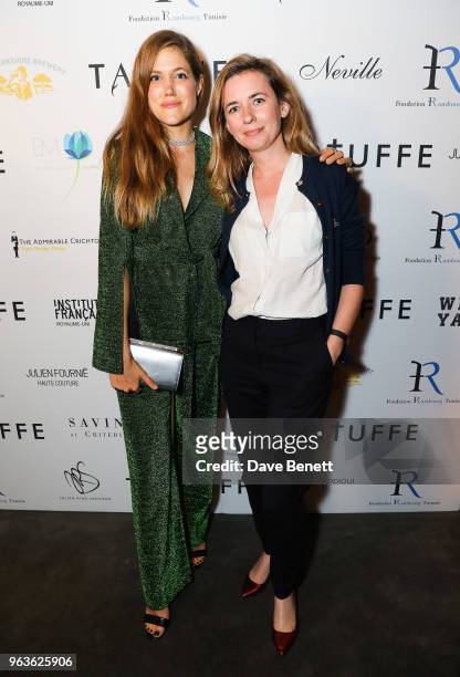 Charity Wakefield and Guest attend the press night after party for "Tartuffe " at Savini at Criterion on May 29, 2018 in London, England.
