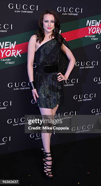 Actress Evan Rachel Wood attends the Gucci Icon-Temporary Flash Sneaker Store launch on October 23, 2009 in New York City.
