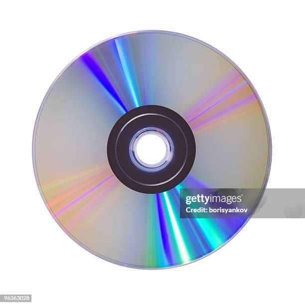 cd /dvd 白で分離 - cd ストックフォトと画像