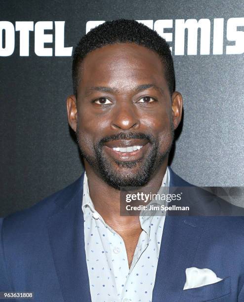 Actor Sterling K. Brown attends the screening of "Hotel Artemis" hosted by Global Road Entertainment with The Cinema Society at the Quad Cinema on...