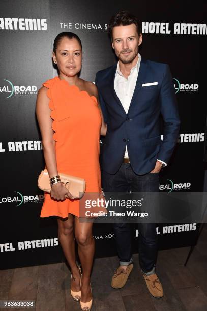 Keytt Lundqvist and Alex Lundqvist attend the screening of "Hotel Artemis" at Quad Cinema on May 29, 2018 in New York City.