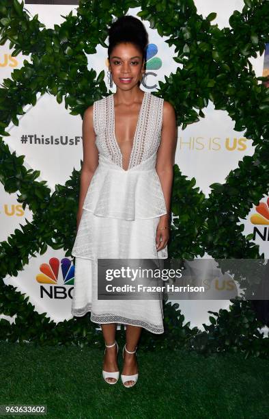 Susan Kelechi Watson attends 20th Century Fox Television And NBC's "This Is Us" FYC Screening And Panel at The Theatre at Ace Hotel on May 29, 2018...