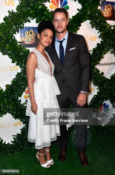 Susan Kelechi Watson and Justin Hartley attend 20th Century Fox Television And NBC's "This Is Us" FYC Screening And Panel at The Theatre at Ace Hotel...