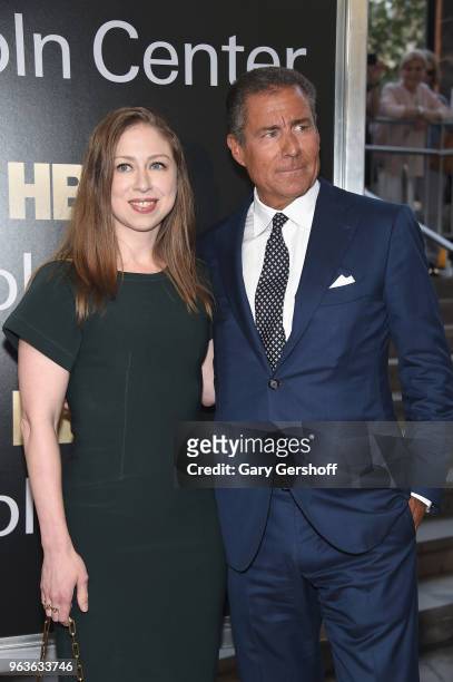 Chelsea Clinton and event honoree, Chairman & CEO of HBO, Richard Plepler attend the 2018 Lincoln Center American Songbook gala honoring HBO's...