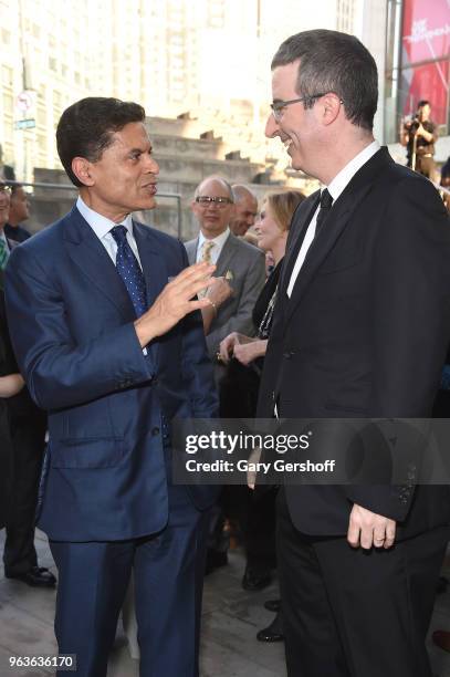 Journalist and author Fareed Zakaria and comedian and TV host John Oliver attend the 2018 Lincoln Center American Songbook gala honoring HBO's...