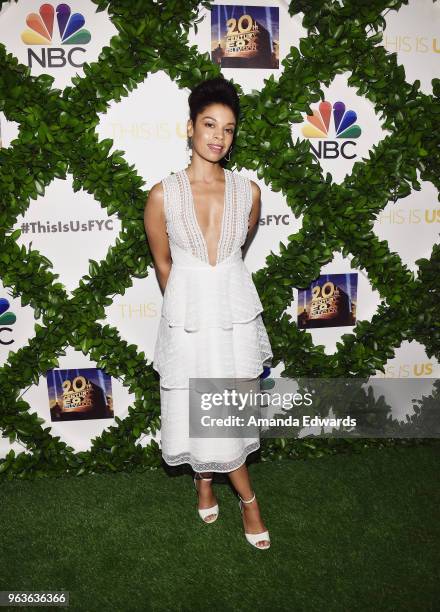 Actress Susan Kelechi Watson arrives at 20th Century Fox Television and NBC's "This Is Us" FYC screening and panel at The Theatre at Ace Hotel on May...