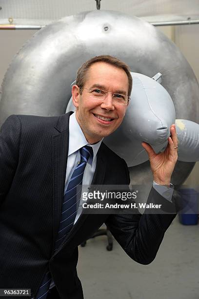 Artist Jeff Koons attends the BMW Art Car Party in his private studio on February 2, 2010 in New York City.