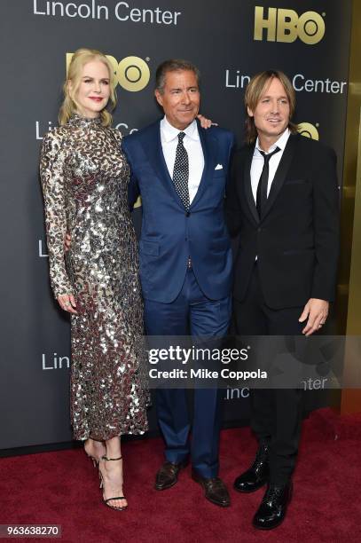 Actress Nicole Kidman, gala honoree Richard Plepler, and singer-songwriter Keith Urban attend Lincoln Center's American Songbook Gala at Alice Tully...