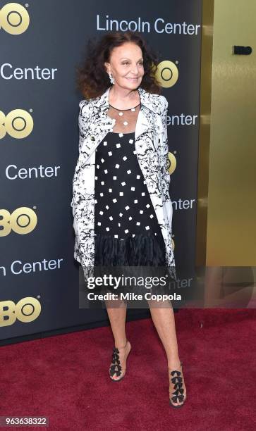 Designer Diane von Furstenberg attends Lincoln Center's American Songbook Gala at Alice Tully Hall on May 29, 2018 in New York City.