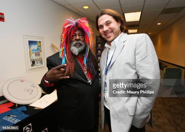 Musician George Clinton backstage at the 52nd Annual GRAMMY awards MusiCares Signings Day 4 held at Staples Center on January 31, 2010 in Los...