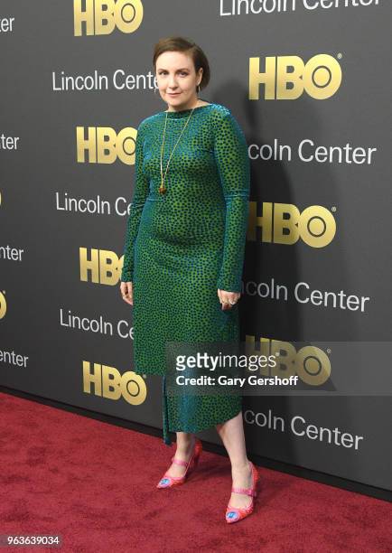 Actress Lena Dunham attends the 2018 Lincoln Center American Songbook gala honoring HBO's Richard Plepler at Alice Tully Hall, Lincoln Center on May...