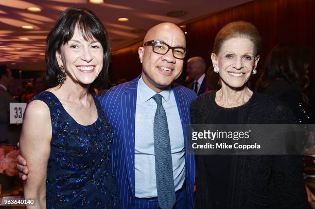 Katherine Farley, Darren Walker and Annette de la Renta attend Lincoln Center's American Songbook Gala at Alice Tully Hall on May 29, 2018 in New...
