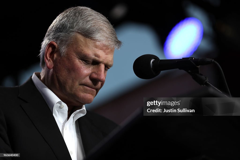 Rev. Franklin Graham Brings Evangelical Message To California Before Primary