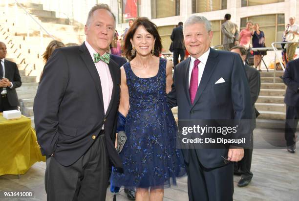 David Beach, Katherine Farley, and Jerry I. Speyer attend Lincoln Center's American Songbook Gala at Alice Tully Hall on May 29, 2018 in New York...