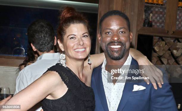 Actors Debra Messing and Sterling K. Brown attend the screening after party for "Hotel Artemis" hosted by Global Road Entertainment with The Cinema...
