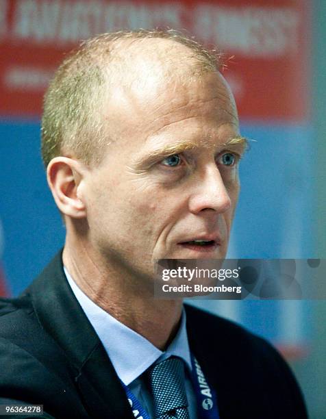 Thomas Enders, chief executive officer of Airbus SAS, attends a news conference at the Singapore Airshow, in Singapore, on Wednesday, Feb. 3, 2010....