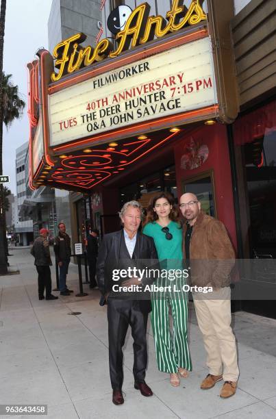 Actor John Savage, actress Blanca Blanco and Jason Stuart attend the 40th Anniversary Screening Of "The Deer Hunter" held at Ahrya Fine Arts Movie...