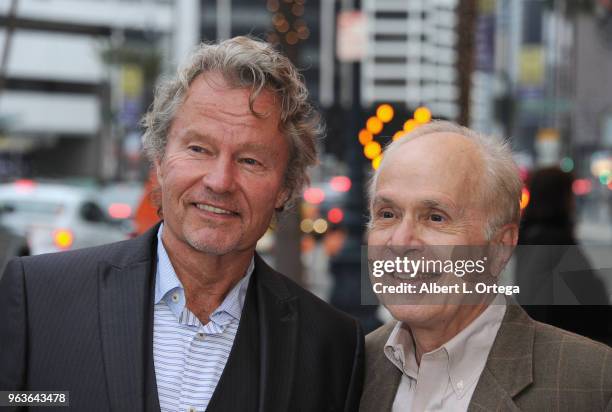 Actor John Savage and moderator Stephen Farber attend the 40th Anniversary Screening Of "The Deer Hunter" held at Ahrya Fine Arts Movie Theater on...