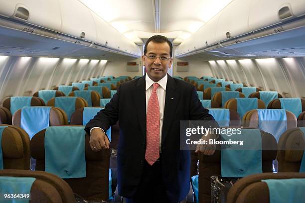 Emirsyah Satar, president director of PT Garuda Indonesia, poses for a photograph after an interview at the Singapore Airshow, in Singapore, on...