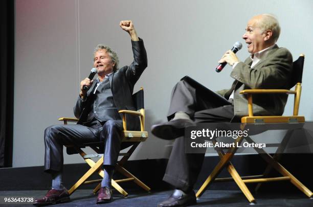 Actor John Savage answers questions from moderator Stephen Farber during the question and answer portion of the 40th Anniversary Screening Of "The...