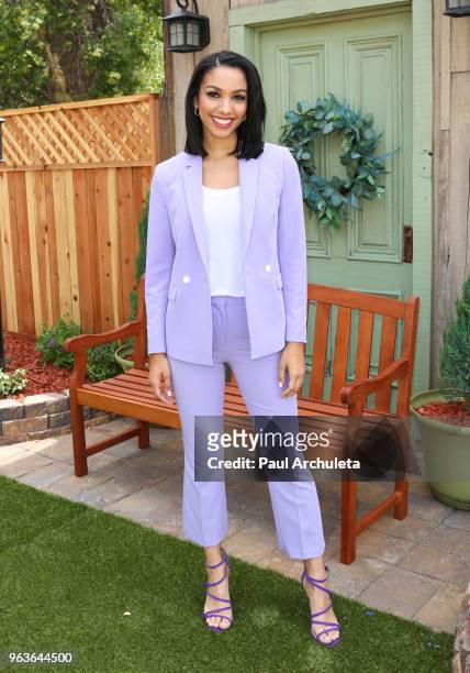 Model Corinne Foxx visits Hallmark's "Home & Family" at Universal Studios Hollywood on May 29, 2018 in Universal City, California.