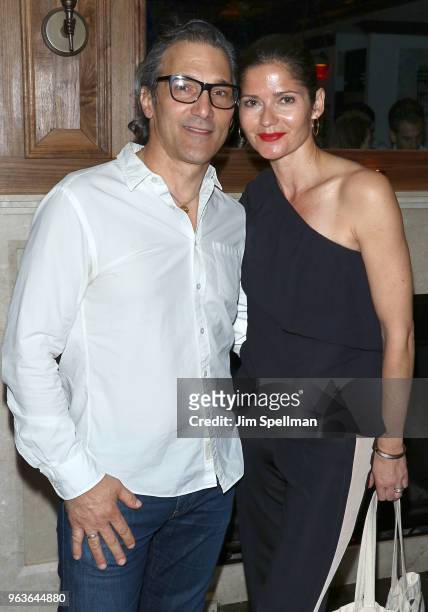 Paolo Mastropietro and actress/musician Jill Hennessy attend the screening after party for "Hotel Artemis" hosted by Global Road Entertainment with...