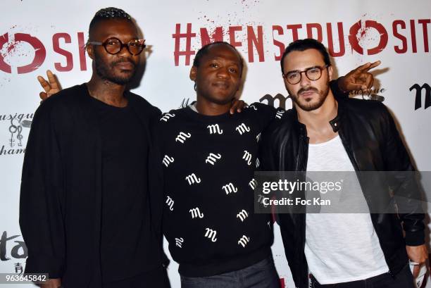 Benji Samat, BeO Antarez Djibril Cisse attend BeO Antarez Concert at Nouveau Casino on May 29, 2018 in Paris, France.