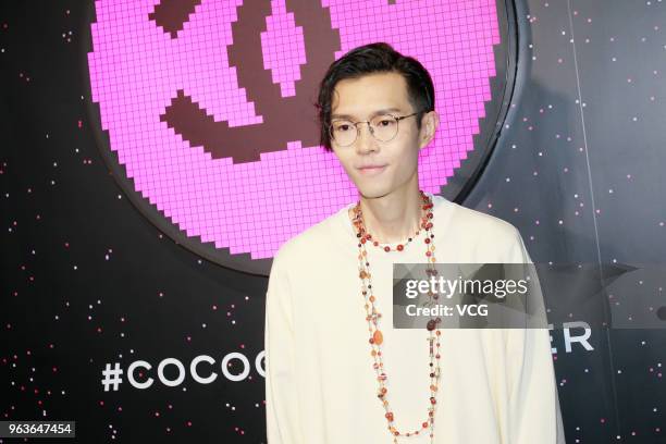 Singer Hins Cheung attends Chanel Coco Game Centre event on May 29, 2018 in Hong Kong, China.