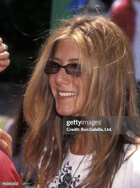 Actress Jennifer Aniston attends the Ninth Annual "A Time for Heroes" Celebrity Carnival to Benefit Elizabeth Glaser Pediatric AIDS Foundation on...