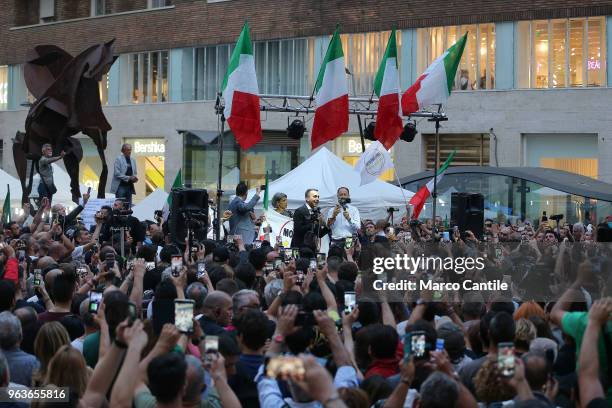 The political leader of the 5 Star Movement, Luigi Di Maio, during a meeting in Naples, after the failure of the formation of the Government.