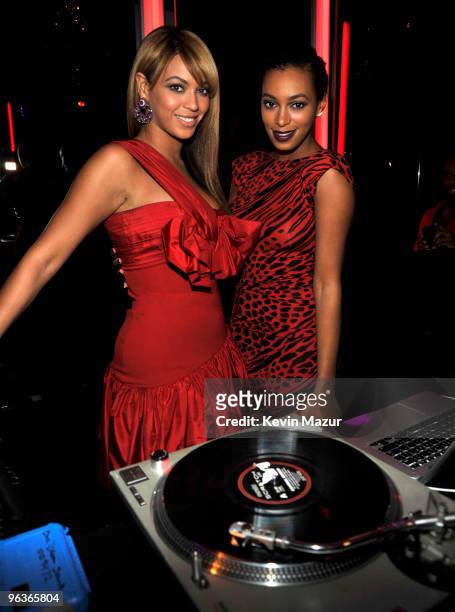 Beyonce and Solange Knowles attends Beyonce's First Fragrance Launch After Party for "Beyonce Heat" - Catch the Fever at 15 Union Square West on...