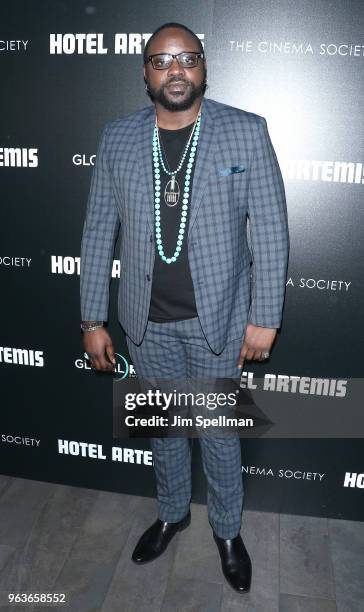 Actor Brian Tyree Henry attends the screening of "Hotel Artemis" hosted by Global Road Entertainment with The Cinema Society at the Quad Cinema on...