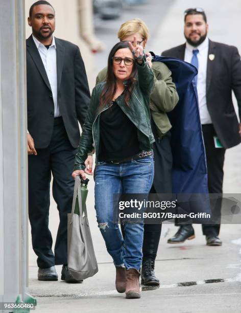 Pamela Adlon is seen arriving at the 'Jimmy Kimmel Live' on May 29, 2018 in Los Angeles, California.